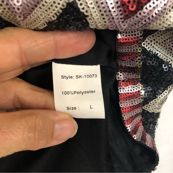 Pink Martini Women’s Sequined Skirt Side Zip Mini - Picture 5 of 7